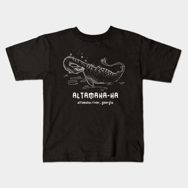 Altamaha-ha Monster Kids T-Shirt by ArtEnceladus